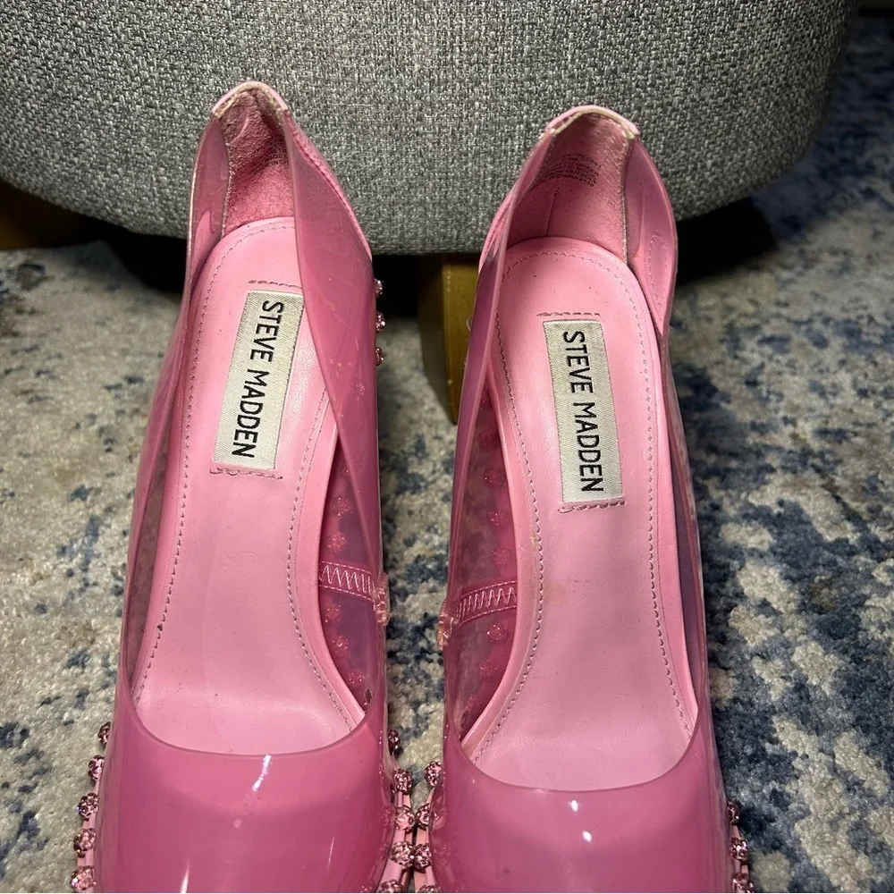Steve Madden Vyper Dusty Clear Pink Pumps Size 6.5 - Picture 6 of 15